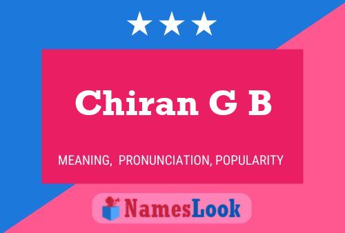 ملصق اسم Chiran G B