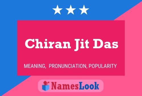 ملصق اسم Chiran Jit Das