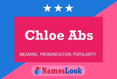 ملصق اسم Chloe Abs