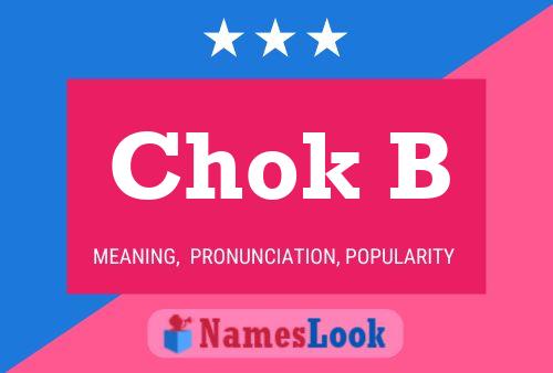 ملصق اسم Chok B