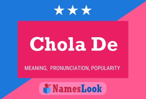 ملصق اسم Chola De