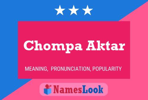 ملصق اسم Chompa Aktar