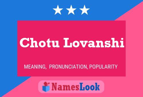 ملصق اسم Chotu Lovanshi