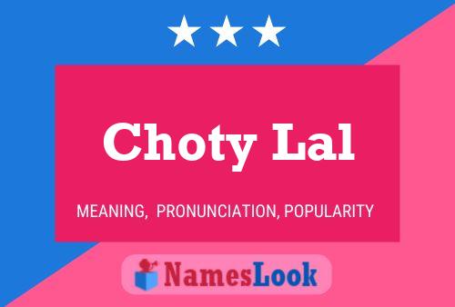 ملصق اسم Choty Lal