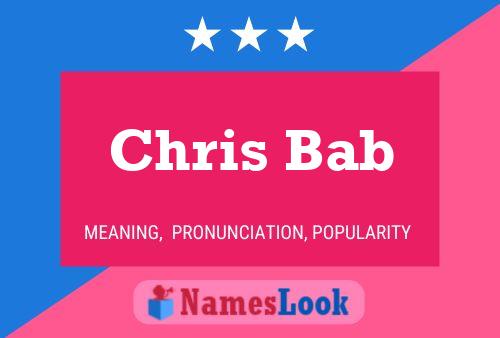 ملصق اسم Chris Bab