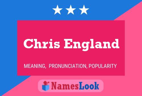 ملصق اسم Chris England