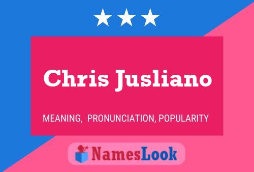 ملصق اسم Chris Jusliano