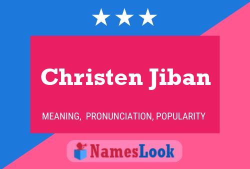 ملصق اسم Christen Jiban