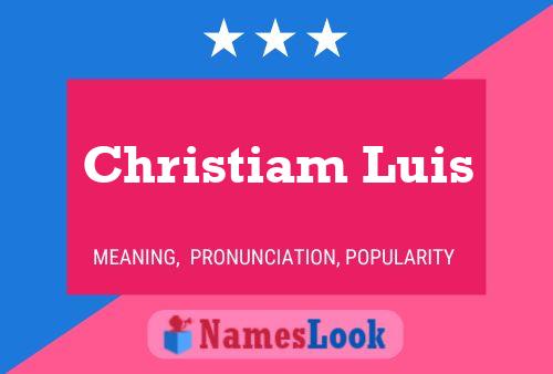 ملصق اسم Christiam Luis