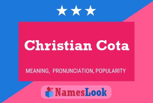 ملصق اسم Christian Cota