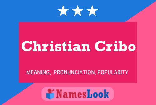 ملصق اسم Christian Cribo