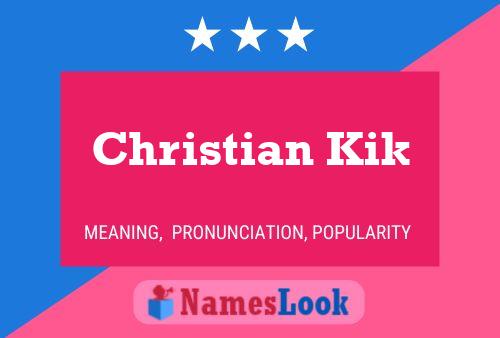 ملصق اسم Christian Kik