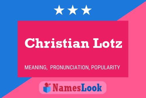 ملصق اسم Christian Lotz