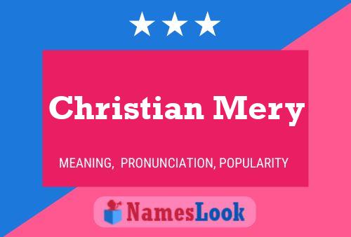 ملصق اسم Christian Mery