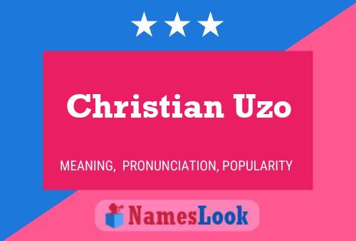 ملصق اسم Christian Uzo