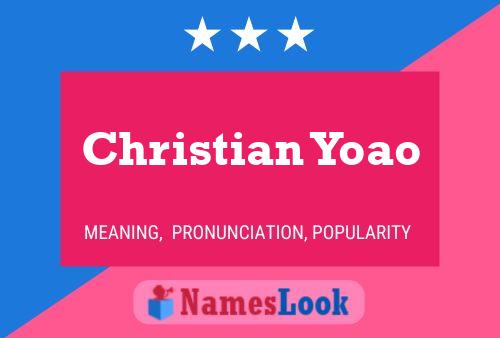 ملصق اسم Christian Yoao