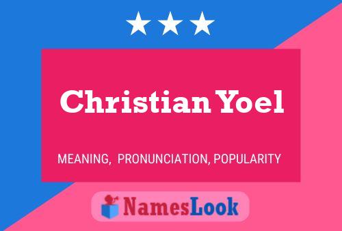 ملصق اسم Christian Yoel