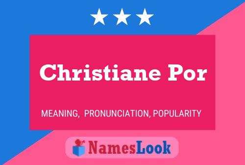 ملصق اسم Christiane Por