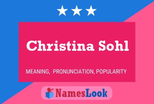 ملصق اسم Christina Sohl