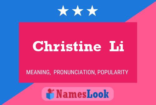 ملصق اسم Christine  Li