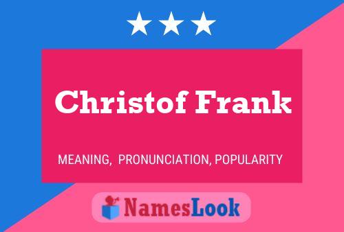 ملصق اسم Christof Frank