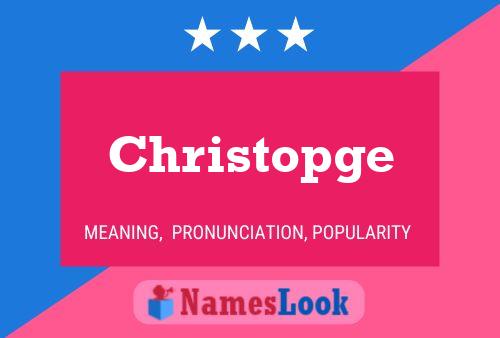 ملصق اسم Christopge