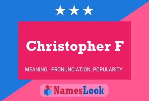 ملصق اسم Christopher F