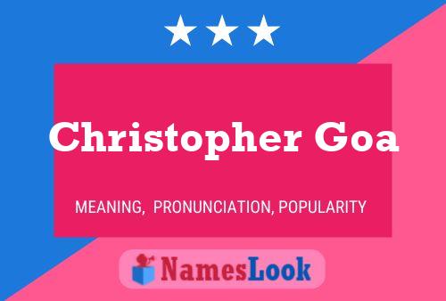 ملصق اسم Christopher Goa