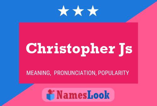 ملصق اسم Christopher Js