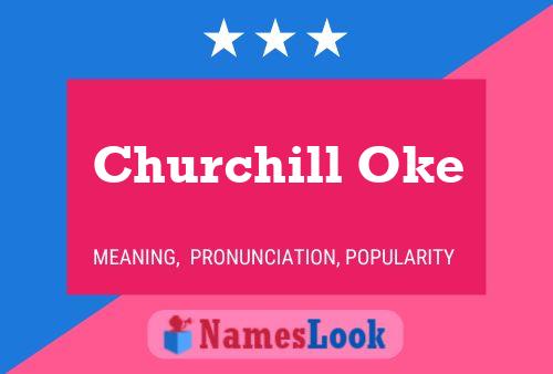 ملصق اسم Churchill Oke