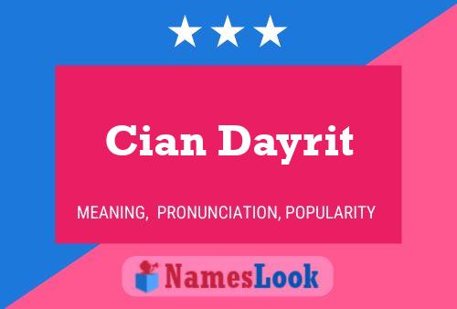 ملصق اسم Cian Dayrit