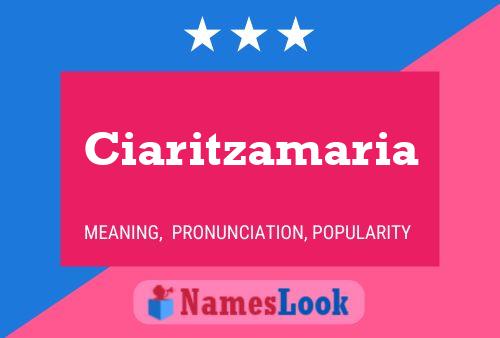 ملصق اسم Ciaritzamaria