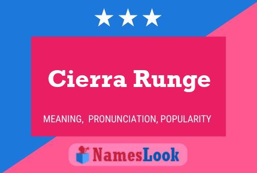 ملصق اسم Cierra Runge