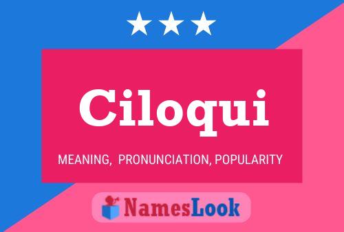 ملصق اسم Ciloqui