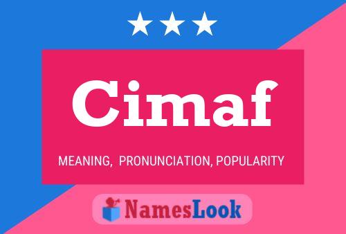 ملصق اسم Cimaf