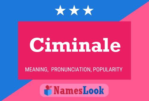 ملصق اسم Ciminale