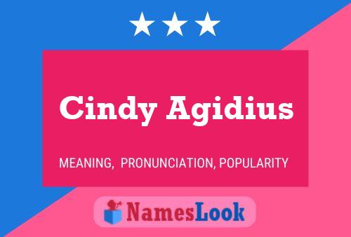 ملصق اسم Cindy Agidius