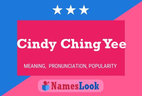 ملصق اسم Cindy Ching Yee