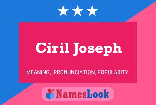 ملصق اسم Ciril Joseph