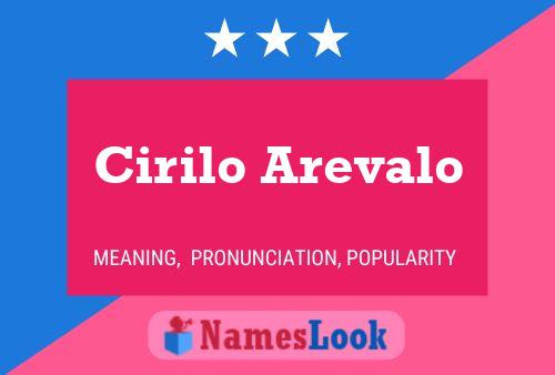 ملصق اسم Cirilo Arevalo