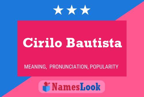 ملصق اسم Cirilo Bautista