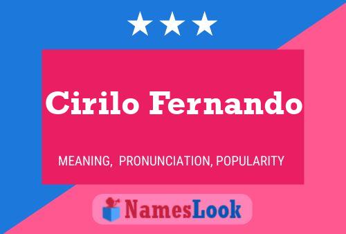 ملصق اسم Cirilo Fernando