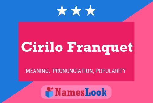 ملصق اسم Cirilo Franquet