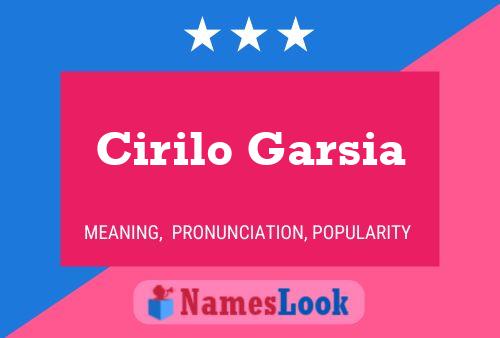 ملصق اسم Cirilo Garsia