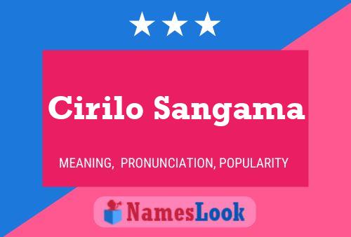 ملصق اسم Cirilo Sangama