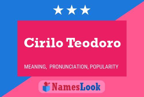 ملصق اسم Cirilo Teodoro