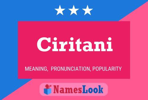 ملصق اسم Ciritani