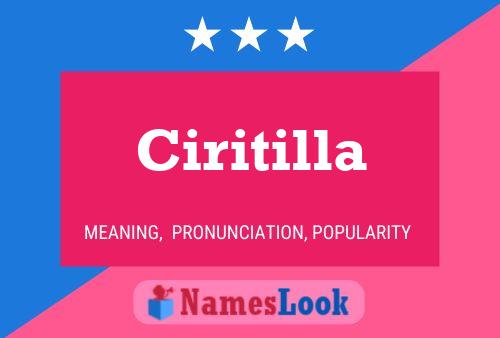 ملصق اسم Ciritilla