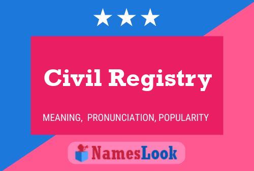 ملصق اسم Civil Registry