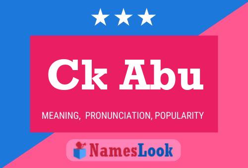 ملصق اسم Ck Abu